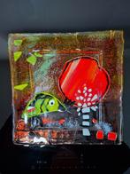 Glaskunst, glasfusing, schaal, kunstwerk, Tree of Life, Antiek en Kunst, Ophalen of Verzenden