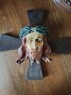 Jezus beeldje (kruis met hoofd), Antiek en Kunst, Ophalen of Verzenden