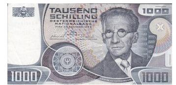 Oostenrijk 1000 Schilling 1983 - Erwin Schrödinger beschikbaar voor biedingen