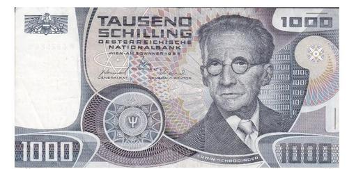 Oostenrijk 1000 Schilling 1983 - Erwin Schrödinger, Postzegels en Munten, Bankbiljetten | Europa | Niet-Eurobiljetten, Los biljet