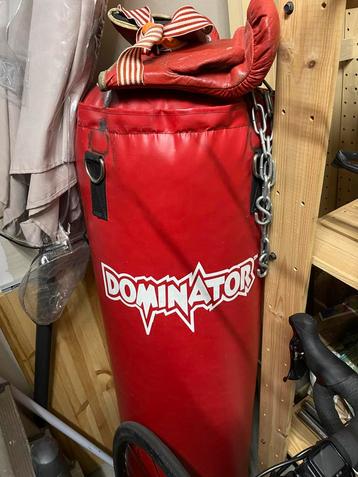 Dominator Boksbal met oude Handschoenen beschikbaar voor biedingen