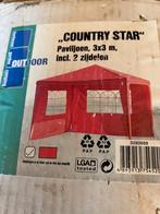 partytent oranje 3 x 3 met 2 zijwanden erbij Country star, Tuin en Terras, Partytenten, Ophalen, Minder dan 4 meter, Zo goed als nieuw