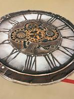 Grote stoffen klok met LED verlichting, Ophalen, Gebruikt, Analoog, Wandklok