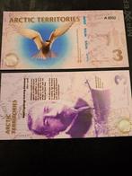 BANKNOTE ARCTIC TERRITORIES  3 DOLLAR ARTIC TERN, Postzegels en Munten, Bankbiljetten | Europa | Eurobiljetten, Los biljet, Overige landen