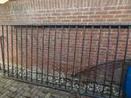 Zwart Heras hekwerken 1.50 mtr hoog,  totaal 8 mtr, Ophalen, Zo goed als nieuw, IJzer