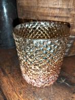 Mooi leuk brocante waxinelichtje goudkleurig, Overige materialen, ., Ophalen of Verzenden, Zo goed als nieuw