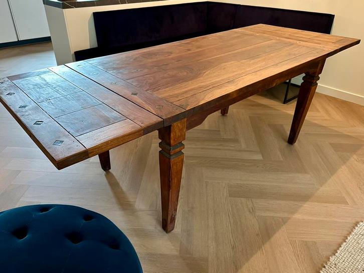 Fraaie eettafel, Huis en Inrichting, Tafels | Eettafels, Zo goed als nieuw, 50 tot 100 cm, 200 cm of meer, Vijf personen of meer