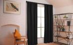 2x Larson Blackout Gordijn Zwart 150x250cm, 100 tot 150 cm, 200 cm of meer, Zwart, Nieuw