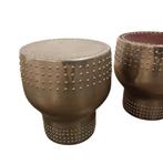 Eric Kuster studs Design Bijzettafels - Chroom stoelen bank, Huis en Inrichting, Ophalen, Gebruikt, Erik Kusters, Rond