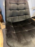 6 Zwarte Suede Eetkamerstoelen - Goede Staat, Huis en Inrichting, Stoelen, Ophalen of Verzenden, Zo goed als nieuw