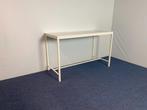 8 x Hoge vergadertafel, wit blad, wit frame, 180 x 80 cm., Huis en Inrichting, Bureaus, Ophalen, Gebruikt