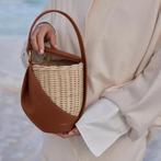 Polène Yké cognac/wicker ‘Emily in Paris’ (Authentiek), Sieraden, Tassen en Uiterlijk, Tassen | Damestassen, Ophalen of Verzenden