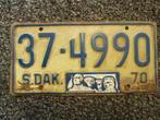 Kentekenplaat licenseplate South Dakota 1970 USA, Ophalen of Verzenden, Gebruikt, Auto's