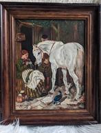 Vintage schilderij Paard, Ophalen of Verzenden