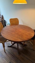 Mahonie houten tafel, Huis en Inrichting, Tafels | Eettafels, Ophalen, Gebruikt, Rond, Nvt