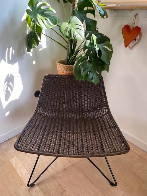 WOOOD fauteuil Otis, Huis en Inrichting, Stoelen, Zo goed als nieuw, Eén, Kunststof, Zwart, Ophalen