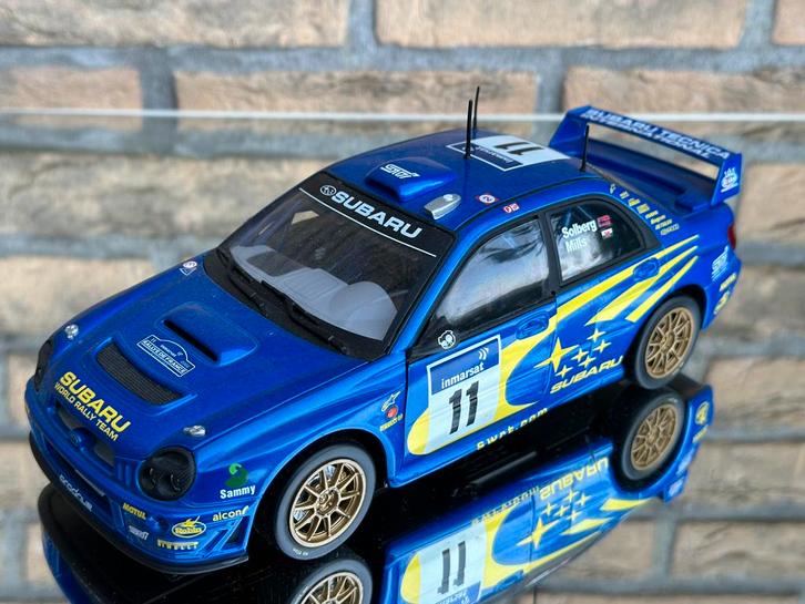 SUBARU IMPREZA WRC SOMBERG #11 RALLY DE FRANCE 2002 SOLIDO, Hobby en Vrije tijd, Modelauto's | 1:18, Zo goed als nieuw, Auto, Solido