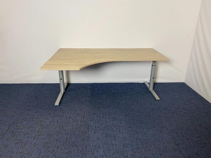 6 x Wingbureau Gispen TM (linksom), 180 x 120/80 cm., Huis en Inrichting, Bureaus, Gebruikt, Bureau, In hoogte verstelbaar, Ophalen