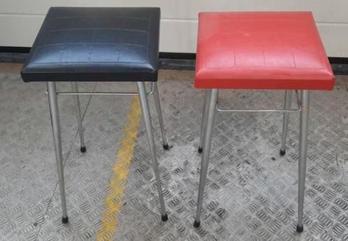 (Brabantia) retro krukjes chroom onderstel €12,5/stuk, Huis en Inrichting, Krukjes, Staal, Ophalen