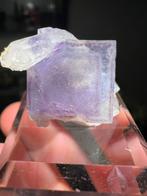 Window Fluoriet met quartz en mica, Verzamelen, Mineralen en Fossielen, Ophalen of Verzenden