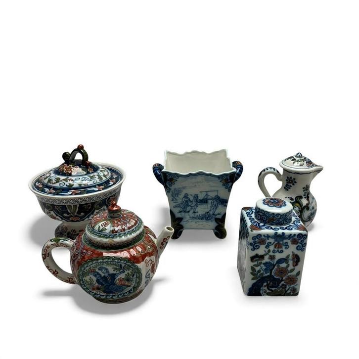 Lot divers Tichelaar Makkum (5x), Antiek en Kunst, Antiek | Keramiek en Aardewerk, Ophalen of Verzenden