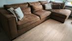 Cognac Suède Hoekbank Zitmaxx - Nette Staat!, Huis en Inrichting, Banken | Bankstellen, Ophalen, Zo goed als nieuw, Vierpersoons of meer