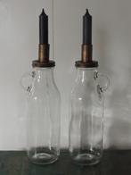 Flessen kandelaren glas 30 cm per stuk € 9,95, Huis en Inrichting, Woonaccessoires | Overige, Nieuw, Ophalen
