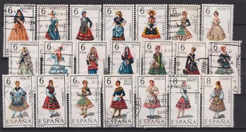 Spanje 1971 Klederdrachten Steden gest 2, Postzegels en Munten, Postzegels | Thematische zegels, Gestempeld, Plaats of Gebouw