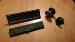 Oude messing brievenbus briefklep en deurknop, Ophalen of Verzenden, Gebruikt, Koper of Messing, Klink of Kruk
