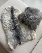 Prachtige set IJSLANDS Schapenvacht + kussen, Huis en Inrichting, Woonaccessoires | Plaids en Woondekens, Ophalen of Verzenden