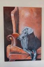 Schilderij Weimaraner 70x100, Ophalen of Verzenden