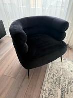 Zwarte GIGA Meubel Fauteuil Ruby Velvet - Zo Goed Als Nieuw, Huis en Inrichting, Fauteuils, Minder dan 75 cm, Ophalen of Verzenden