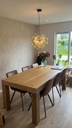 Robuuste houten tafel, Ophalen, Gebruikt, 100 tot 150 cm, Eikenhout