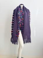 Inti lange paarse wollen sjaal 150 cm, Ophalen of Verzenden, Zo goed als nieuw, Maat 46/48 (XL) of groter, Sjaal