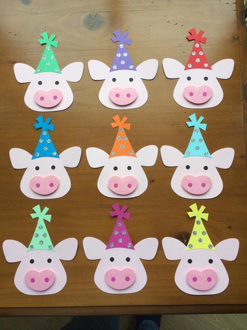 Traktatie Feestvarken, hoera, feest, trakteren, feest, leuk, Hobby en Vrije tijd, Feestartikelen, Nieuw, Feestartikel, Verjaardag