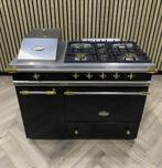 Luxe Zwarte Lacanche Fornuis 110cm Gas + Friteuse, Witgoed en Apparatuur, Fornuizen, Zo goed als nieuw, Grill, Vrijstaand, 4 kookzones