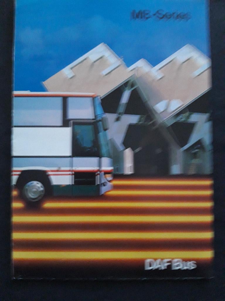 folder DAF Bus MB-series 1993 met poster ca 60 x 80 cm - EN, Boeken, Auto's | Folders en Tijdschriften, Zo goed als nieuw, Overige merken