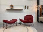 Leolux Volare Fauteuil rood leer Design stoel Poef, Huis en Inrichting, Fauteuils, Leolux, Ophalen of Verzenden, Zo goed als nieuw