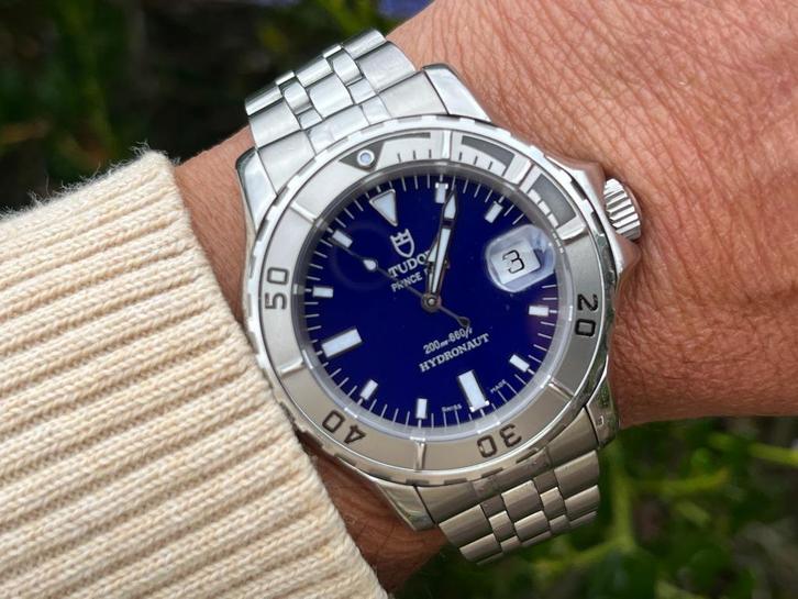 Tudor Prince Date Hydronaut, Sieraden, Tassen en Uiterlijk, Horloges | Heren, Zo goed als nieuw, Polshorloge, Overige merken, Staal