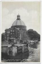 AK Amsterdam - Singel met Ronde Luth. Kerk., Verzenden, 1940 tot 1960, Ongelopen, Noord-Holland