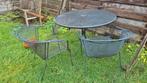 Mooie ijzeren tuinset met tafel en stoelen, Tuin en Terras, Overige materialen, Gebruikt, Tuinset, Eettafel