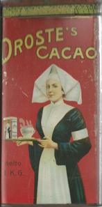 Droste oud Cacao blik van 1 Kg. hoogte blik 18,5 cm., Gebruikt, Overige, Ophalen of Verzenden, Droste