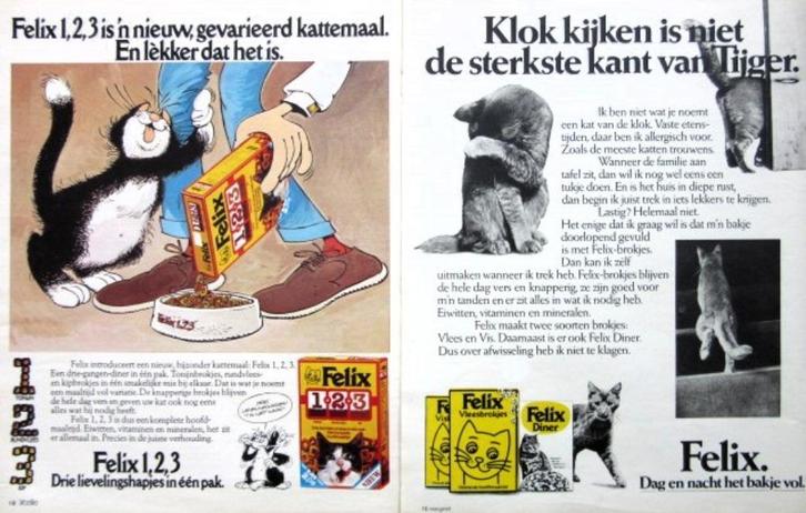 9 vintage advertenties reclames dierenvoer 1975-80 kat hond, Verzamelen, Merken en Reclamevoorwerpen, Gebruikt, Overige typen