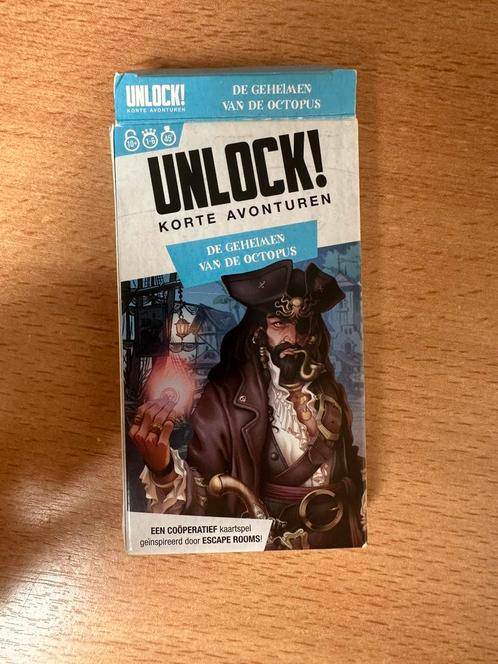 Unlock - De geheimen van de octopus, Hobby en Vrije tijd, Gezelschapsspellen | Kaartspellen, Zo goed als nieuw, Een of twee spelers