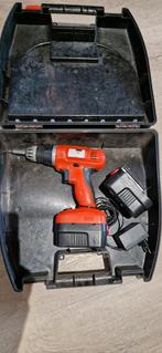 Black & Decker 14v accu boor-, schroefmachine, Ophalen of Verzenden, Gebruikt, Minder dan 400 watt, Boor- en Schroefmachine