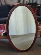 Antieke spiegel ovaal facetgeslepen, Huis en Inrichting, Woonaccessoires | Spiegels, Minder dan 100 cm, Gebruikt, Ophalen, Ovaal