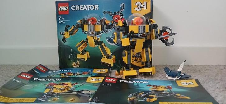 LEGO Creator 3-in-1 31090 Onderwaterrobot - Compleet!, Kinderen en Baby's, Speelgoed | Duplo en Lego, Ophalen of Verzenden