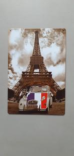 Metalen plaat wandplaat Eiffeltoren Parijs eend, Ophalen of Verzenden, Zo goed als nieuw