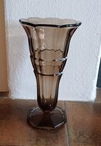 Antiek Art Deco persglas vaas Bruin, Ophalen of Verzenden