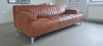 Leolux zitbank Oscar leer, Huis en Inrichting, Banken | Bankstellen, Ophalen, Gebruikt, Driepersoons, Rechte bank